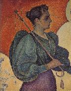 Paul Signac The fem hold gingham oil painting